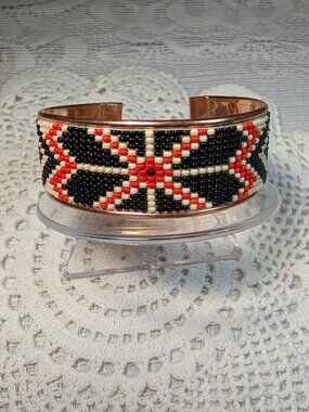 Handmade Beaded Pure Copper Bracelet